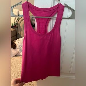 lululemon sonic pink swiftly tech race length tank size 2